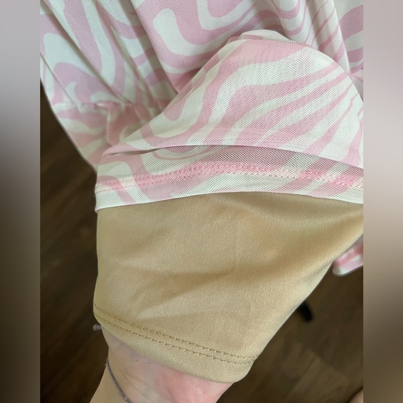 NWT AFRM Mesh Zebra Dress - Picture 6 of 8